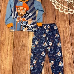 Blippi Kids Pajamas Set - Blue and Orange